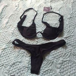 Zaful large two piece black L